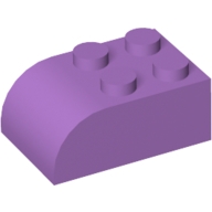 Lego kostka (kostička) 3x2 zakulacená nahoře, levandulová střední (6212388)